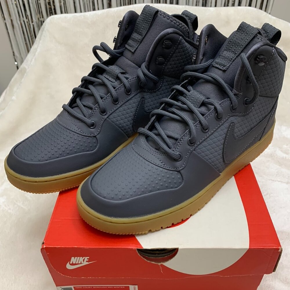 NIB! Nike Sneakers, Court Borough Mid Winter Grey, Size 10 Mens